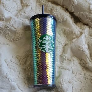 Starbucks blue and purple sequin tumbler